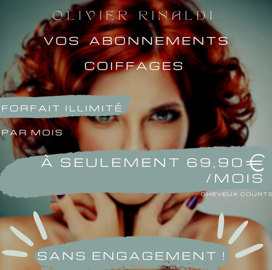 abonnement illimité par mois Brushing/touching cheveux courts